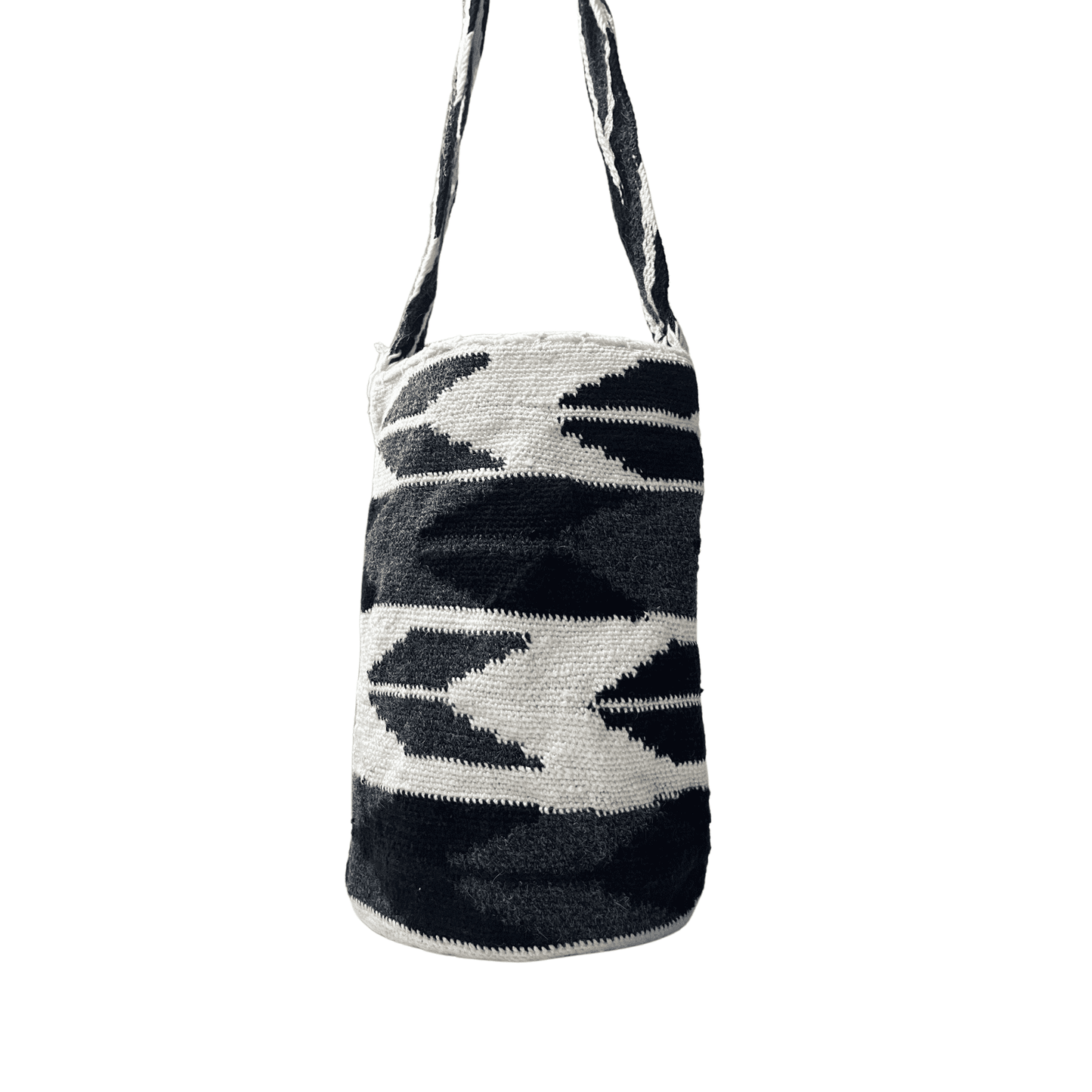 Mochila hombre arhuaca flechas colores negro gris
