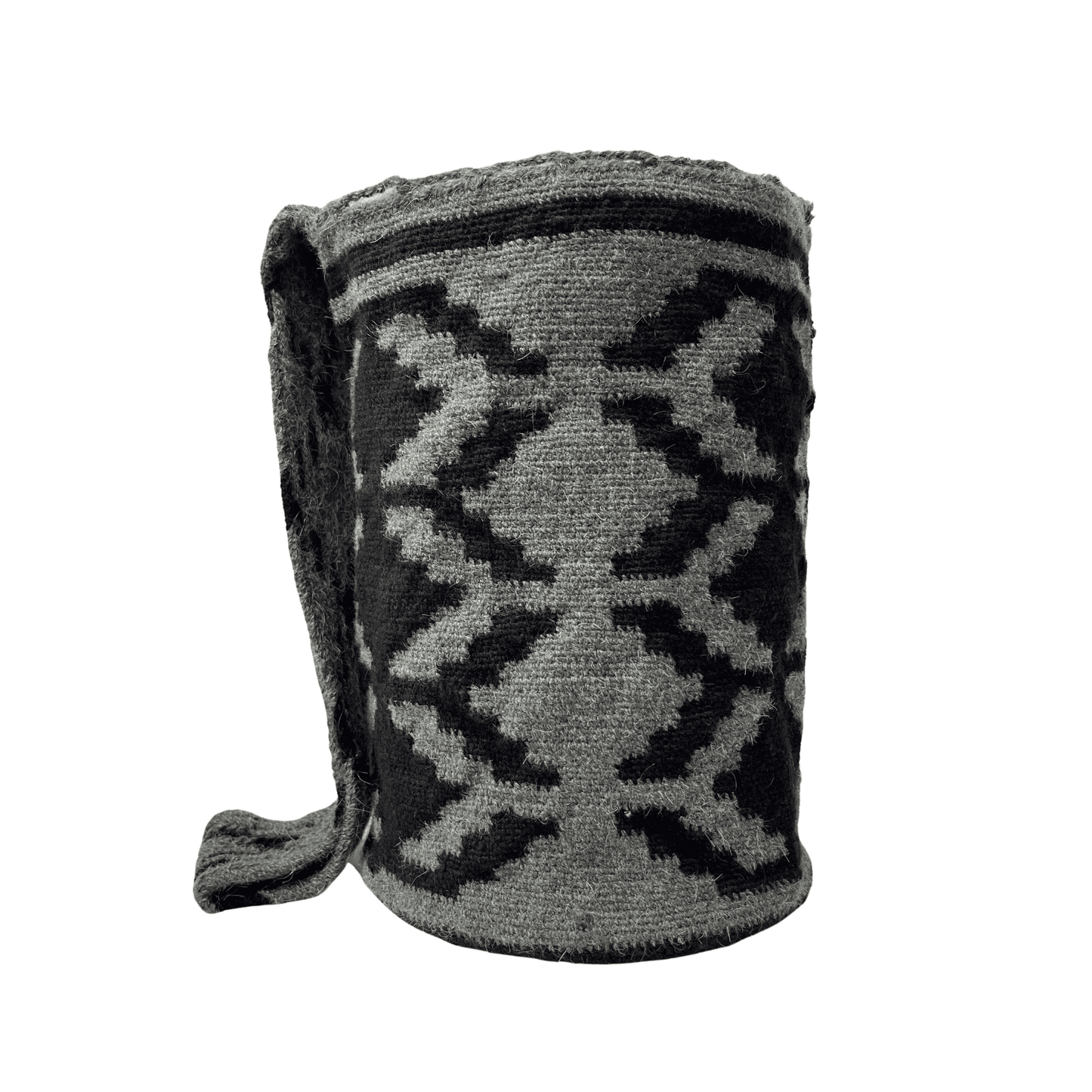 Mochila arhuaca para hombre original colores negro y gris