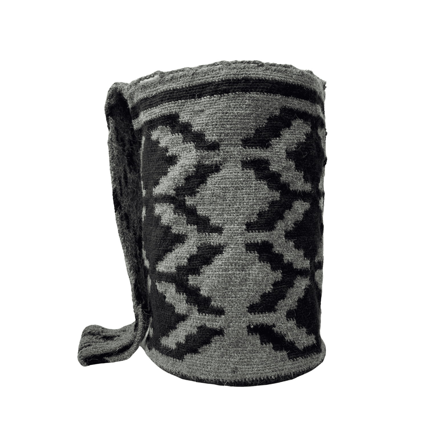 Mochila arhuaca para hombre original colores negro y gris