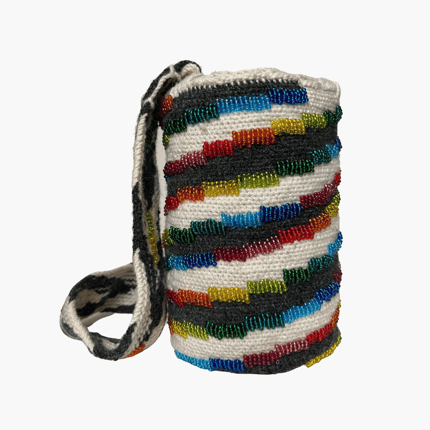 Mochila Kankuama Caracol decorada con mostacillas de Colores
