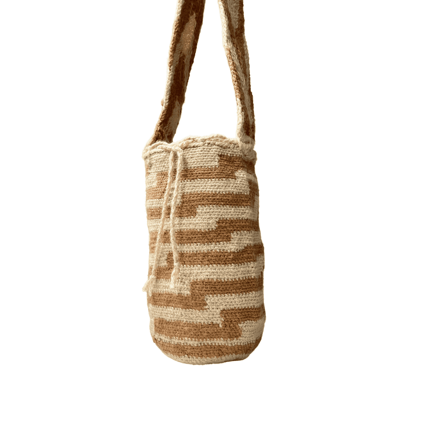 Mochila kankuama tejido pensamiento de hombre color cafes