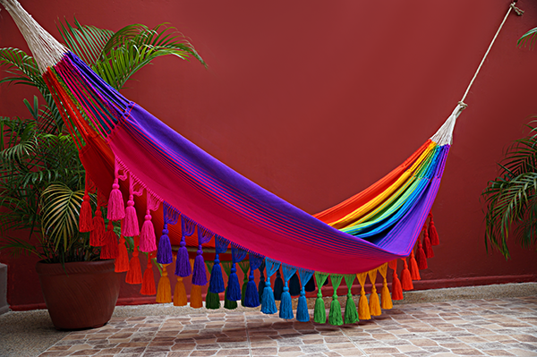 Hamaca arcoiris vista lateral