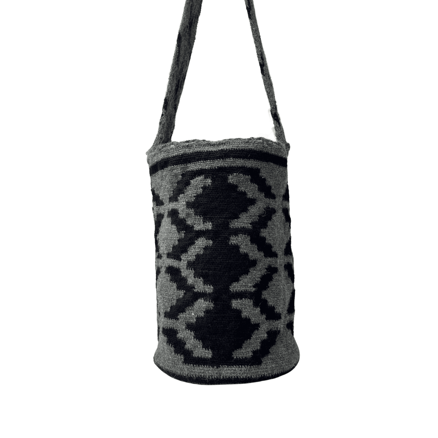 mochila de hombre kankuama colores negro fondo gris