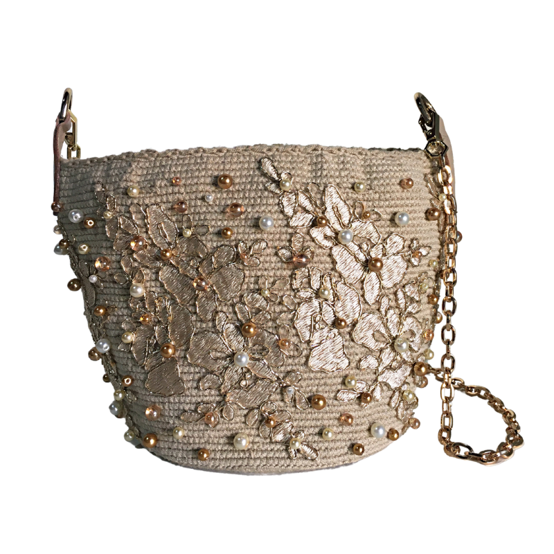 Mochila Wayuu Recamada Cadenas Encantos Handmade