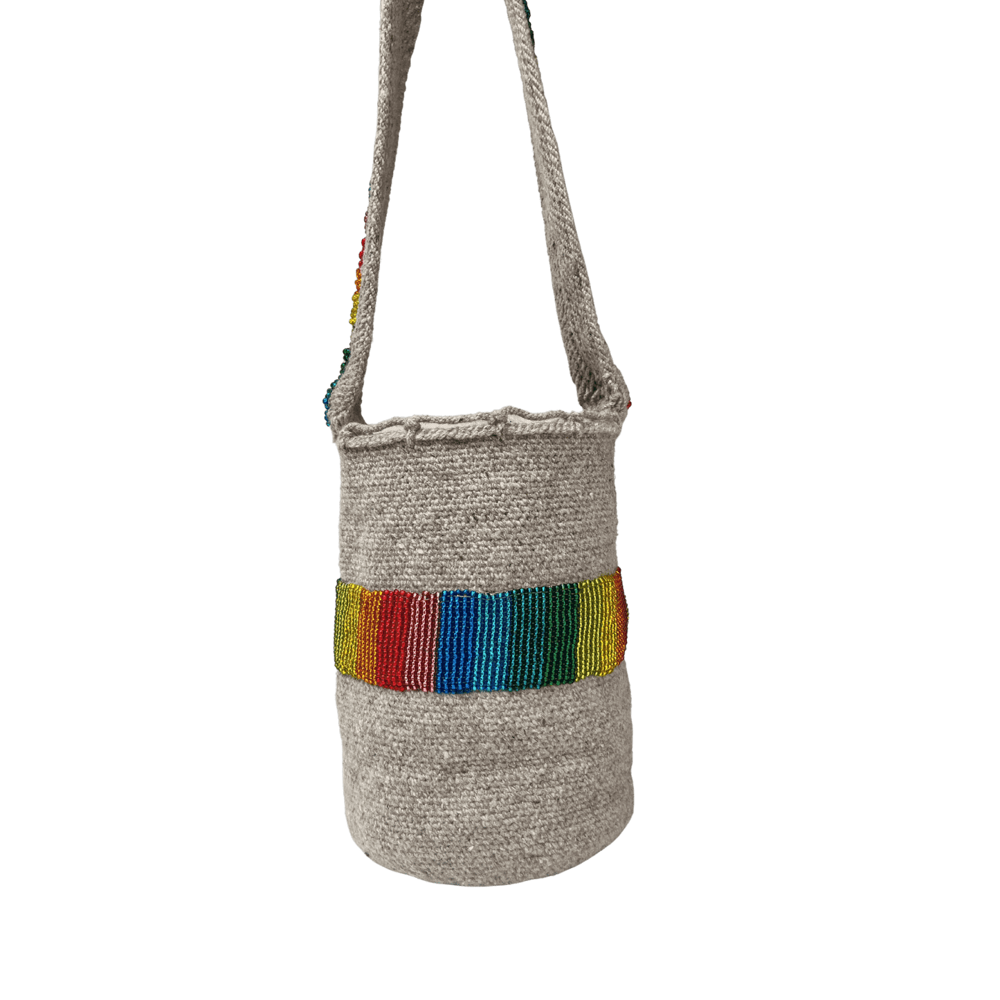 Mochila kankuama original recamada con mostacillas para mujer